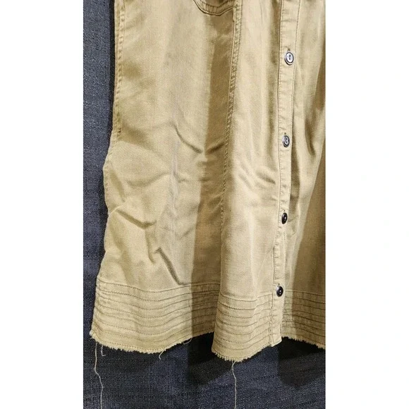 NWOT Anthropologie Pilcro‎ Moss Flutter Sleeve Button Front Tunic Dress Medium - Picture 5 of 15